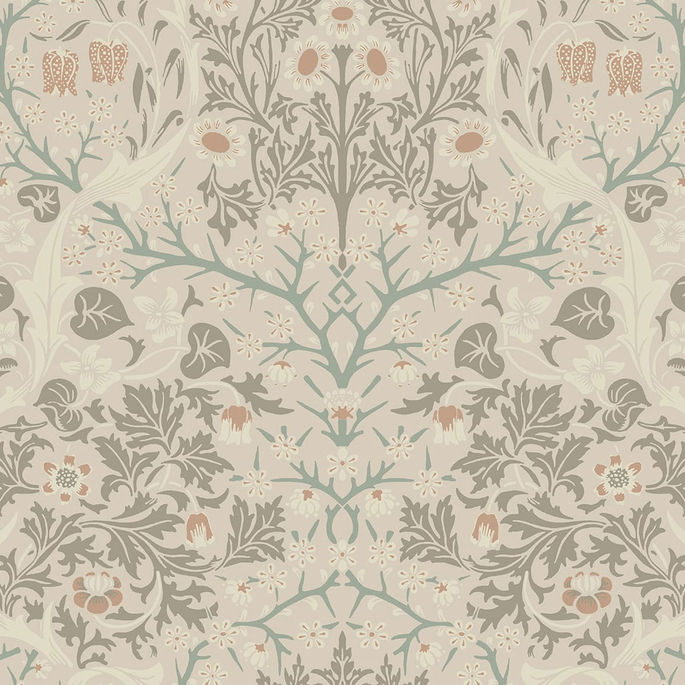 NextWall Peel &amp; Stick Victorian Garden Lunar Rock &amp; Clay Wallpaper image 1 of 4
