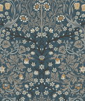 NextWall Peel & Stick Victorian Garden Aegean Blue & Warm Stone Wallpaper