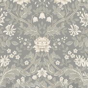 NextWall Peel & Stick Honeysuckle Trail Daydream Grey Wallpaper