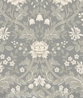 NextWall Peel & Stick Honeysuckle Trail Daydream Grey Wallpaper