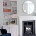 NextWall Peel &amp; Stick Cyrus Faux Grasscloth Dove Grey &amp; Bluestone Wallpaper thumbnail image 2 of 5