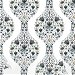 NextWall Peel &amp; Stick Floral Ogee Steel &amp; Rustic Taupe Wallpaper thumbnail image 1 of 5