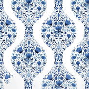NextWall Peel & Stick Floral Ogee Bluestone Wallpaper