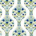 NextWall Peel &amp; Stick Floral Ogee Cobalt &amp; Spring Green Wallpaper thumbnail image 1 of 5