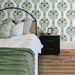 NextWall Peel &amp; Stick Floral Ogee Cobalt &amp; Spring Green Wallpaper thumbnail image 3 of 5