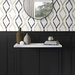 NextWall Peel &amp; Stick Ogee Ribbon Metallic Gold &amp; Ebony Wallpaper thumbnail image 2 of 5
