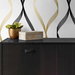 NextWall Peel &amp; Stick Ogee Ribbon Metallic Gold &amp; Ebony Wallpaper thumbnail image 3 of 5