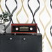 NextWall Peel &amp; Stick Ogee Ribbon Metallic Gold &amp; Ebony Wallpaper thumbnail image 4 of 5