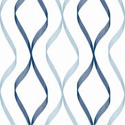 NextWall Peel & Stick Ogee Ribbon Celtic Blue & Dewdrop Wallpaper