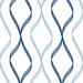NextWall Peel & Stick Ogee Ribbon Celtic Blue & Dewdrop Wallpaper