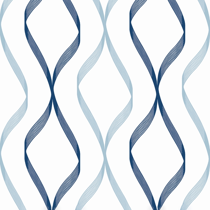 NextWall Peel &amp; Stick Ogee Ribbon Celtic Blue &amp; Dewdrop Wallpaper image 1 of 5