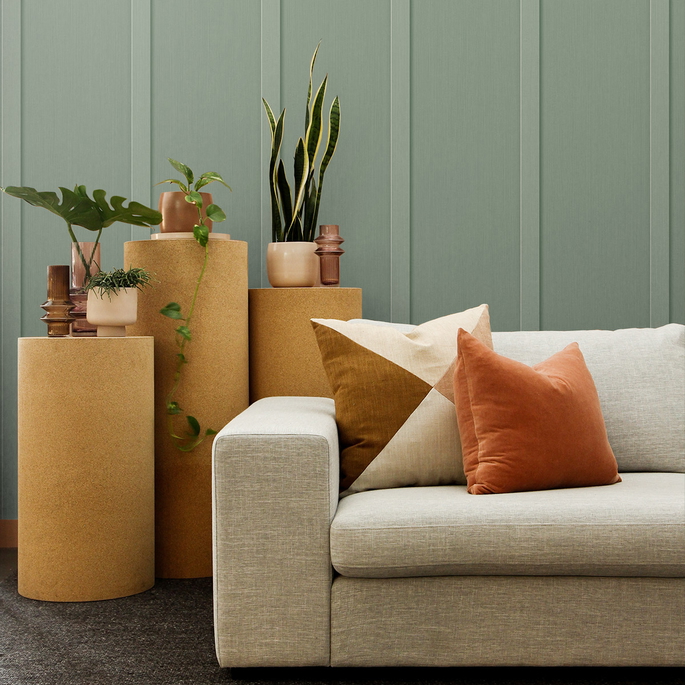 NextWall Peel &amp; Stick Faux Board &amp; Batten Sage Green Wallpaper image 3 of 5