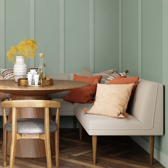 NextWall Peel &amp; Stick Faux Board &amp; Batten Sage Green Wallpaper image 4 of 5