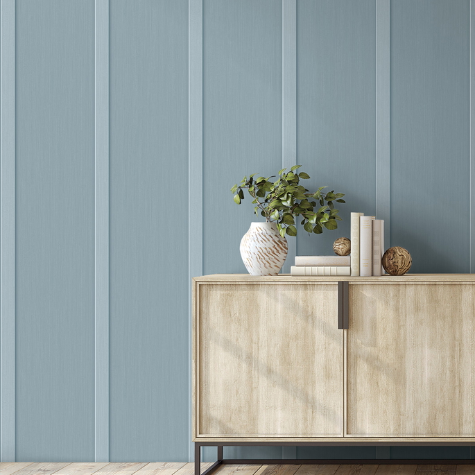 NextWall Peel &amp; Stick Faux Board &amp; Batten Blue Stream Wallpaper image 5 of 5