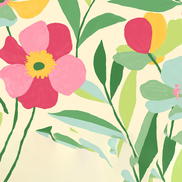 NextWall Peel & Stick Garden Block Floral Pink & Kelly Green Wallpaper