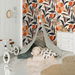 NextWall Peel &amp; Stick Garden Block Floral Orange &amp; Ebony Wallpaper thumbnail image 5 of 5