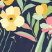 NextWall Peel & Stick Garden Block Floral Deep Navy & Pastels  Wallpaper