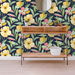 NextWall Peel &amp; Stick Garden Block Floral Deep Navy &amp; Pastels  Wallpaper thumbnail image 4 of 5