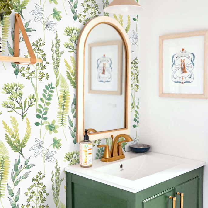 NextWall Peel &amp; Stick Wild Garden Lemon Lime Wallpaper image 4 of 5