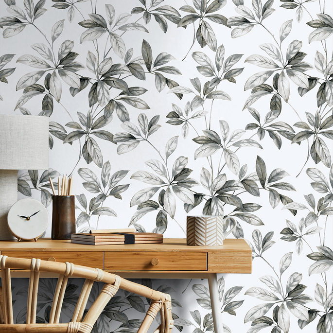 NextWall Peel &amp; Stick Leaf Trail Alloy Wallpaper image 4 of 5