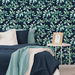 NextWall Peel &amp; Stick Leaf Trail Navy &amp; Spearmint Wallpaper thumbnail image 2 of 5