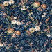 NextWall Peel & Stick Vintage Floral Navy Blue Wallpaper