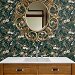 NextWall Peel &amp; Stick Vintage Floral Forest Green Wallpaper thumbnail image 3 of 5