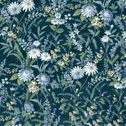 NextWall Peel & Stick Vintage Floral Teal Wallpaper
