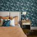 NextWall Peel &amp; Stick Vintage Floral Teal Wallpaper thumbnail image 2 of 5