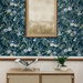 NextWall Peel &amp; Stick Vintage Floral Teal Wallpaper thumbnail image 3 of 5