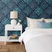 NextWall Peel &amp; Stick Seaweed Teal &amp; Navy Blue Wallpaper thumbnail image 2 of 5