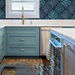 NextWall Peel &amp; Stick Seaweed Teal &amp; Navy Blue Wallpaper thumbnail image 4 of 5