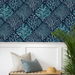 NextWall Peel &amp; Stick Seaweed Teal &amp; Navy Blue Wallpaper thumbnail image 5 of 5