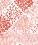NextWall Peel & Stick Seaweed Vermillion Wallpaper