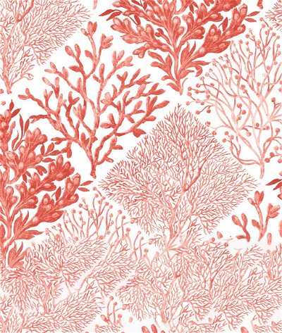 NextWall Peel & Stick Seaweed Vermillion Wallpaper