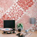 NextWall Peel &amp; Stick Seaweed Vermillion Wallpaper thumbnail image 2 of 5