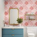 NextWall Peel &amp; Stick Seaweed Vermillion Wallpaper thumbnail image 5 of 5