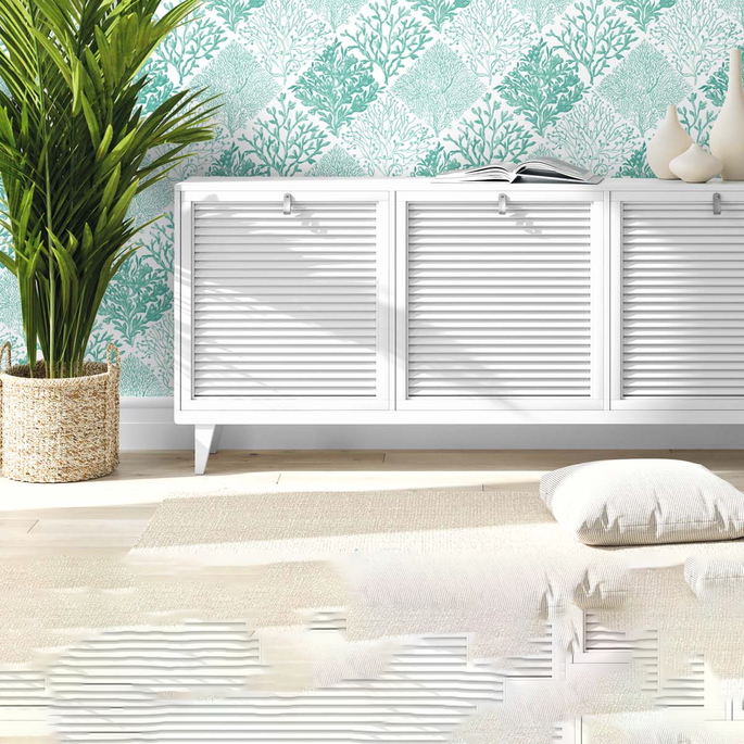 NextWall Peel &amp; Stick Seaweed Seaglass Wallpaper image 3 of 5