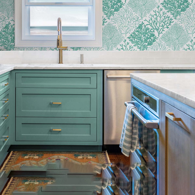 NextWall Peel &amp; Stick Seaweed Seaglass Wallpaper image 4 of 5