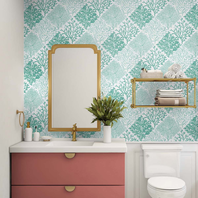 NextWall Peel &amp; Stick Seaweed Seaglass Wallpaper image 5 of 5