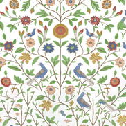NextWall Peel & Stick Bird Toile White Wallpaper