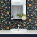 NextWall Peel &amp; Stick Bird Toile Midnight Blue Wallpaper thumbnail image 5 of 5