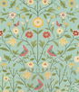 NextWall Peel & Stick Bird Toile Aquamarine Wallpaper