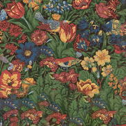 NextWall Peel & Stick Bird Floral Carmine & Blue Lagoon Wallpaper