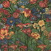 NextWall Peel &amp; Stick Bird Floral Carmine &amp; Blue Lagoon Wallpaper thumbnail image 1 of 5