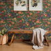 NextWall Peel &amp; Stick Bird Floral Carmine &amp; Blue Lagoon Wallpaper thumbnail image 3 of 5