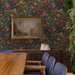 NextWall Peel &amp; Stick Bird Floral Carmine &amp; Blue Lagoon Wallpaper thumbnail image 4 of 5