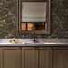 NextWall Peel &amp; Stick Bird Floral Mahogany &amp; Graphite Wallpaper thumbnail image 2 of 5