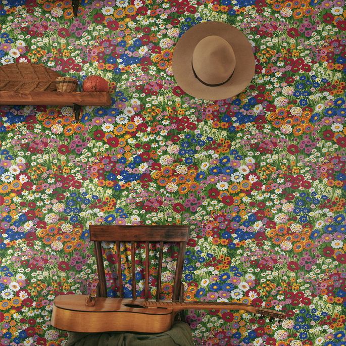 NextWall Peel &amp; Stick Floral Meadow Multicolored Wallpaper image 3 of 5