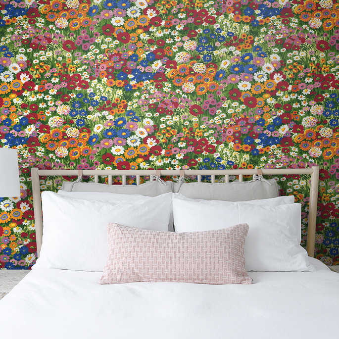 NextWall Peel &amp; Stick Floral Meadow Multicolored Wallpaper image 5 of 5